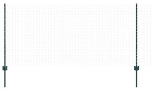 vidaXL Słupy ogrodzeniowe 11 szt. w kształcie U Zielony 100 cm Stal 5