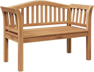 vidaXL Ławka ogrodowa 120x53.5x85 cm z drewna tekowego 2