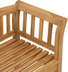vidaXL Ławka ogrodowa 120x53.5x85 cm z drewna tekowego 8