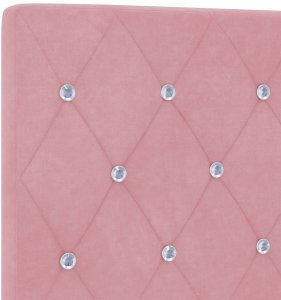 vidaXL Wezgłowie Różowe z Kryształowymi Guzikami 80 cm Aksamitne 8