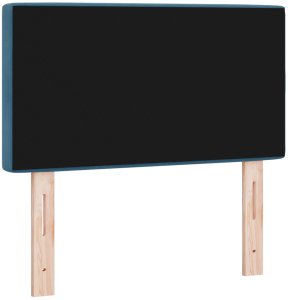 vidaXL Wezgłowie z guzikami kryształowymi, tapicerowane, ciemnoniebieskie, 80 cm, aksamit 7