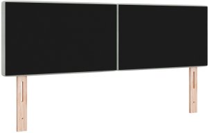 vidaXL Wezgłowie z kryształowymi guzikami, pikowane, jasnoszare, 160 cm, aksamitne 7