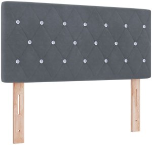 vidaXL Wezgłowie z kryształowymi guzikami, ciemnoszare, 90 cm, aksamitne 2