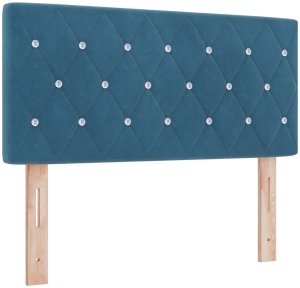 vidaXL wezgłowie z kryształowymi guzikami pikowane ciemnoniebieskie 100 cm aksamit 2