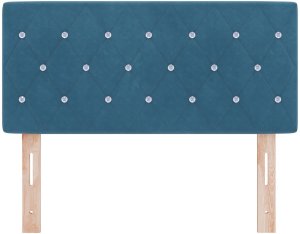 vidaXL wezgłowie z kryształowymi guzikami pikowane ciemnoniebieskie 100 cm aksamit 4
