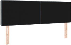 vidaXL Wezgłowie z kryształowymi guzikami, pikowane, ciemnoszare, 160 cm, aksamit 7