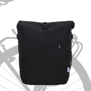 vidaXL Torba rowerowa  na bagażnik 25 L Czarna 33x16x48 cm 1