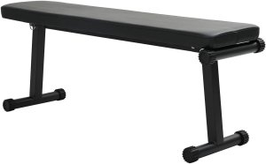 vidaXL Składana ławka treningowa  100 kg Czarna 107x27x41 cm Stal 1