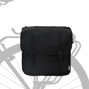vidaXL Podwójna torba rowerowa  48 L Czarna 1