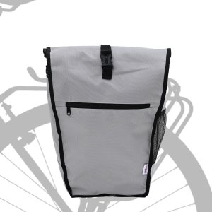 vidaXL Torba rowerowa  na bagażnik 20 L Szara 34x16x59 cm 1