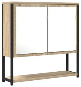 vidaXL Szafka z lustrem do łazienki w kolorze dębu sonoma, 60x16x60 cm 3