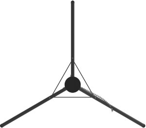 vidaXL vidaXL Trójnóg do gotowania na ognisku z rusztem grillowym 170 cm Stal 3