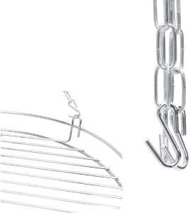 vidaXL vidaXL Trójnóg do gotowania na ognisku z rusztem grillowym 170 cm Stal 5