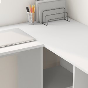 Biurko vidaXL Białe 140 cm x 60 cm 3