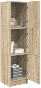 vidaXL Sonoma Dębowa Komoda Dąb Sonoma Płyta wiórowa, fornir dębowy Średni 3