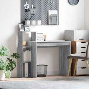 Biurko vidaXL Szare 100 cm x 40 cm 4