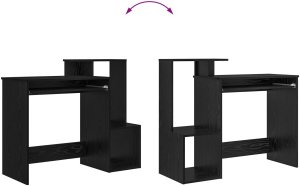 Biurko vidaXL Czarne 106 cm x 41 cm 10