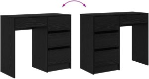 Biurko vidaXL Czarne 80 cm x 50 cm 9