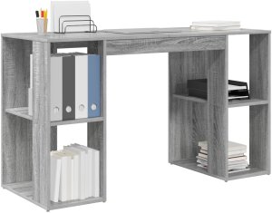 Biurko vidaXL Szare 130 cm x 50.5 cm 3