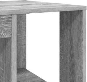 Biurko vidaXL Szare 130 cm x 50.5 cm 7