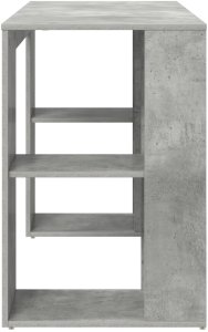 Biurko vidaXL Szare 130 cm x 50.5 cm 5