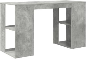 Biurko vidaXL Szare 130 cm x 50.5 cm 6