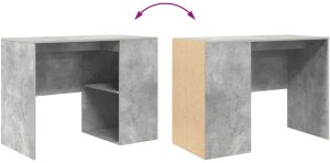 Biurko vidaXL Szare 100 cm x 50 cm 8