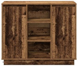 vidaXL Regał z LED w stylu starym 90x32x75 cm z drewna inżynieryjnego 9
