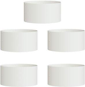 vidaXL Białe metalowe donice Biała Metal 40 cm średnicy Donice metalowe 2