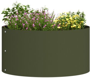 vidaXL Oliwkowa Donica Oliwkowy Metal Średni Wytrzymała 3