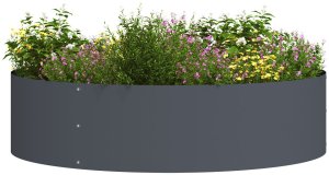 vidaXL Antracytowa donica metalowa Antracytowy Metal Duża Trwała 3