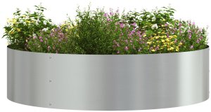 vidaXL Duże Donice Metalowe Galwanizowane Metal Duże Wstawki dekoracyjne 3