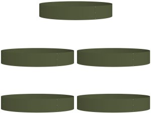 vidaXL Oliwkowe Donice Oliwkowy Metal Duże Donice Oliwkowe Donice 2