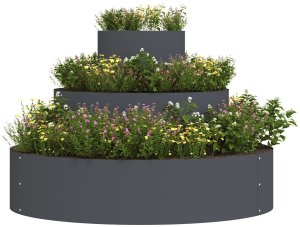 vidaXL Donica metalowa Stal/antracyt Stal Duża Trwała 3