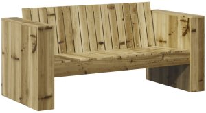 vidaXL Sofa ogrodowa  dwuosobowa 134x60x62 cm Impregnowane drewno sosnowe 2