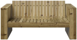 vidaXL Sofa ogrodowa  dwuosobowa 134x60x62 cm Impregnowane drewno sosnowe 3