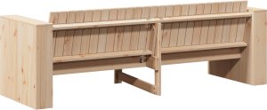 vidaXL Sofa ogrodowa 3-osobowa Lite drewno sosnowe Średnia 5