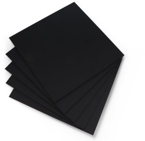 Plexi czarna matowa wylewana - 3mm - 200x200mm - 5szt.} 1