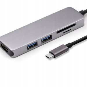 Satechi USB-C Hub - Starry Grey, 3 Ports, Card Readers 3