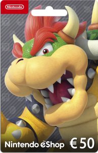 Nintendo eShop gift card 50 euros, activation card 1