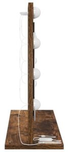 vidaXL Lustro toaletowe  Wędzony dąb Drewno, Szkło 60 x 45 x 18 cm Lustro 6