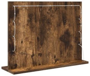 vidaXL Lustro toaletowe  Wędzony dąb Drewno, Szkło 60 x 45 x 18 cm Lustro 7