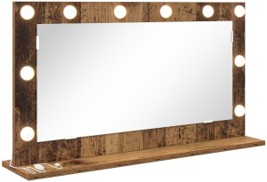 vidaXL Lustro toaletowe  Stare drewno Drewno, Szkło 80 x 45 x 18 cm 2