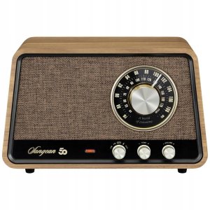 Sangean WR-101 table radio, Bluetooth, vintage walnut wood 2