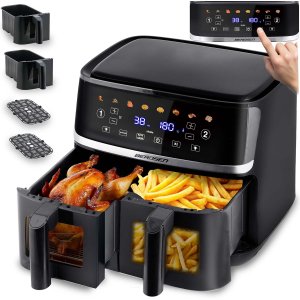 Duża frytkownica beztłuszczowa Air fryer Berdsen BD-657 czarna 1