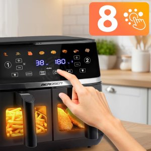 Frytkownica beztłuszczowa Berdsen Duża frytkownica beztłuszczowa Air fryer BD-657 czarna 6