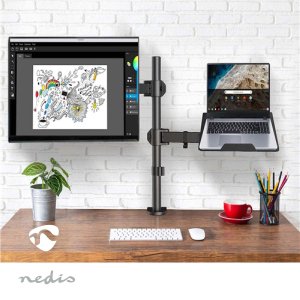 Nedis Duo monitor arm at laptop level 2