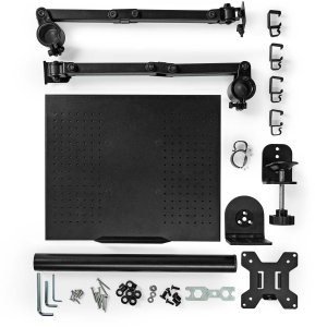 Nedis Duo monitor arm at laptop level 9
