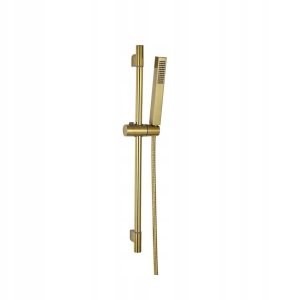 Shower set INVENA MAGIC TREND: stand, shower head, hose, gold color 1
