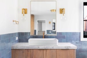 Washbasin faucet INVENA GLAMOR, copper color, high 4